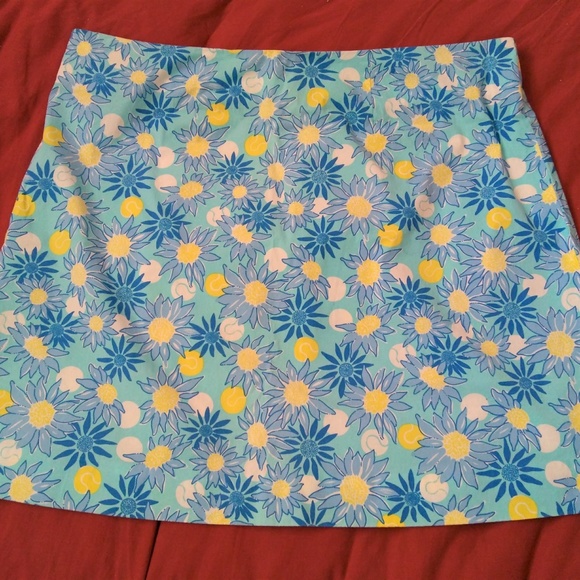 Lilly Pulitzer skirt XXL Plus size Custom Lilly Pulitzer Blue Daisys - Picture 2 of 6